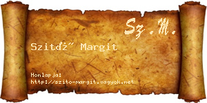 Szitó Margit névjegykártya