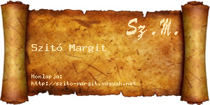 Szitó Margit névjegykártya